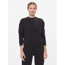 Calvin Klein Pulóver Metallic Micro Logo Sweatshirt K20K206961 Fekete Regular Fit