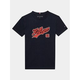Tommy Hilfiger Póló Hilfiger Script Tee S/S KB0KB08679 Kék Regular Fit