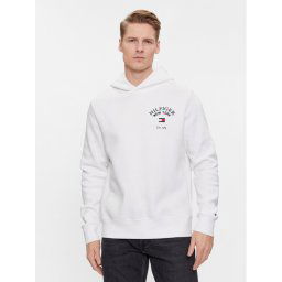 Tommy Hilfiger Pulóver Arched Varsity Hoody MW0MW33641 Fehér Regular Fit