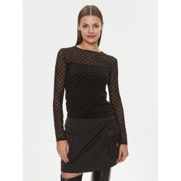 KARL LAGERFELD Blúz 240W1730 Fekete Slim Fit