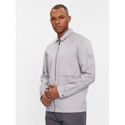 Calvin Klein Átmeneti kabát Cotton 3D Pockets Overshirt K10K112356 Szürke Regular Fit