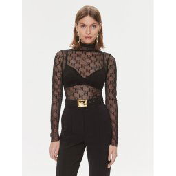 Elisabetta Franchi Body BO-004-41E2 Fekete Regular Fit