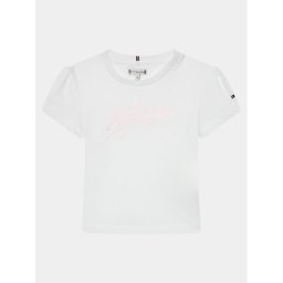 Tommy Hilfiger Póló Hilfiger Script Tee S/S KG0KG07714 Fehér Regular Fit
