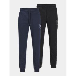 Jack&Jones 2 darab nadrág szett Jpstgordon Jjswift Sweat Pants 2Pk Mp 12257018 Fekete Regular Fit