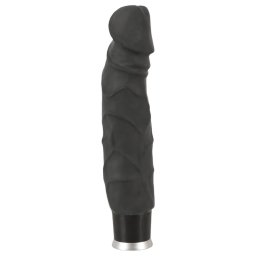 Nature Skin - élethű vibrátor (fekete, 22 cm)