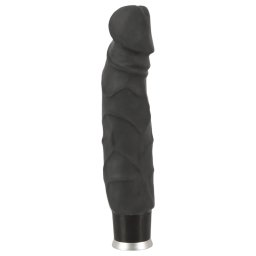 Nature Skin - fekete élethű vibrátor (22 cm)