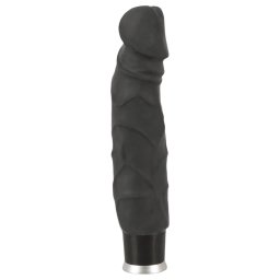 Nature Skin - fekete élethű vibrátor (22 cm)