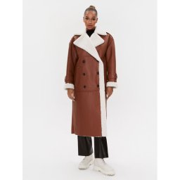 Hugo Báránybőr kabát Mafalu-1 50499137 Barna Relaxed Fit