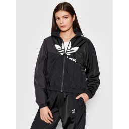 adidas Pulóver adicolor Split Trefoil Track HC7056 Fekete Relaxed Fit