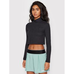 adidas Blúz Cropped Rib HE6905 Fekete Regular Fit
