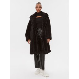 Hugo Báránybőr kabát Mewona-1 50498147 Fekete Oversize