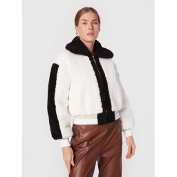Liu Jo Sport Báránybőr kabát TF2203 E0789 Fehér Regular Fit