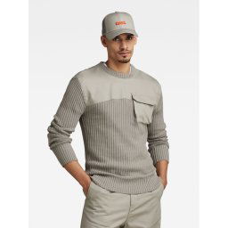 G-Star Raw Sweater Army D23525-D496-G106 Bézs Regular Fit