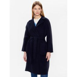 Weekend Max Mara Gyapjú kabát Selz 23501103 Sötétkék Regular Fit