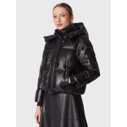 Red Valentino Pehelykabát 1R0CN00G6MD Fekete Regular Fit