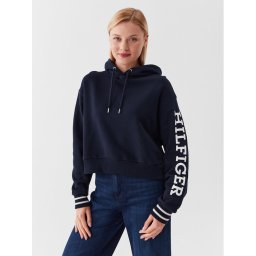 Tommy Hilfiger Pulóver Monotype WW0WW39140 Sötétkék Relaxed Fit