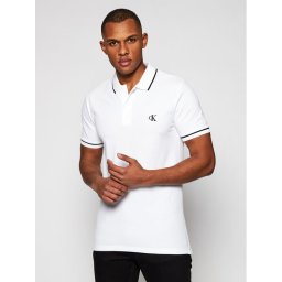 Calvin Klein Jeans Pólóing J30J315603 Fehér Slim Fit