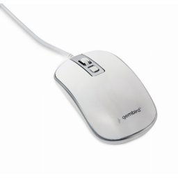 Optikai egér fehér-ezüst Gembird (MUS-4B-06-WS)