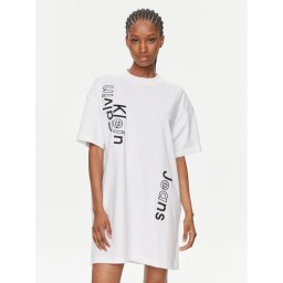 Calvin Klein Jeans Hétköznapi ruha J20J223042 Fehér Oversize