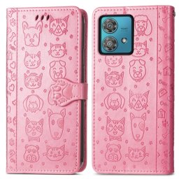 ART ANIMALS Motorola Edge 40 Neo pink pénztárcahuzat