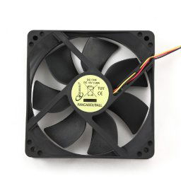 Rendszerhűtő ventilátor 12cm 2000rpm fekete Gembird (FANCASE3/BALL)