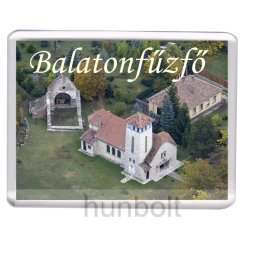 Balatonfűzfő- Jézus-Szíve-templom hűtőmágnes (műanyag keretes)