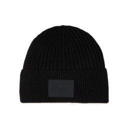 Calvin Klein Sapka Tonal Rubber Patch Beanie K50K511291 Fekete