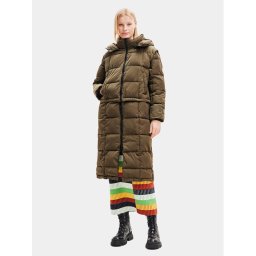 Desigual Pehelykabát 23WWEW39 Zöld Oversize