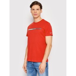 Tommy Jeans Póló Essential Flag DM0DM13509 Piros Regular Fit