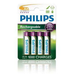 Philips akkumulátorok AA 2100mAh MultiLife, NiMh - 4db