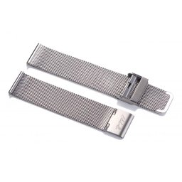 Edelwolle MESH/Milanese óraszíj, ezüst, 16mm