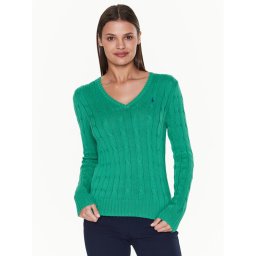 Polo Ralph Lauren Sweater 211891641005 Zöld Slim Fit