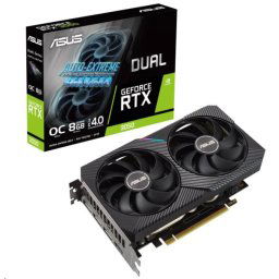 ASUS VGA NVIDIA GeForce RTX 3050 DUAL V2 OC 8G, 8G GDDR6, 1xDP, 1xHDMI, 1xDVI, 1xHDMI, 1xDVI