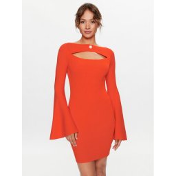 Liu Jo Kötött ruha WF3123 MS49I Narancssárga Slim Fit