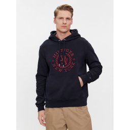 Tommy Hilfiger Pulóver Big Icon MW0MW33650 Sötétkék Regular Fit