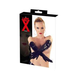 LATEX - hosszú, unisex kesztyű (fekete)