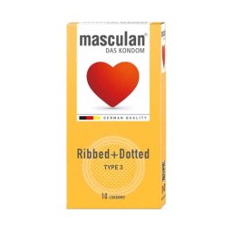 Masculan Ribbed+Dotted óvszer 10x