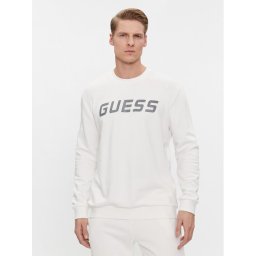Guess Pulóver Medgar Z4RQ13 KBK32 Fehér Regular Fit