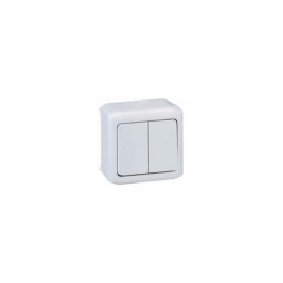 Legrand Forix IP44 falon kívüli kettős váltókapcsoló 10 AX - 250 V~ fehér