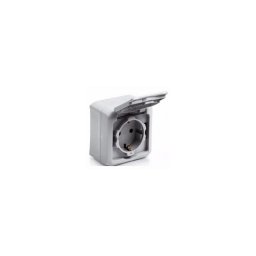 Legrand Forix IP44 fk 2P+F földelt csatlakozóaljzat, 16A, csapófedéllel, biztonsági zsaluval, fehér