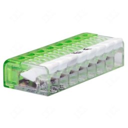 Vezetékösszekötő nyitható 8x2,5mm2, átlátszó 25db/cs