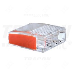 Vezetékösszekötő 3x2,5mm2, átlátszó 100db/cs RVO2,5-3