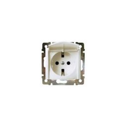 Legrand Valena 2P+F csapfedeles dugalj, fehér