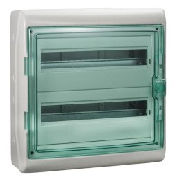 Schneider Kaedra Kiselosztó átlátszó ajtó fk. 2x18 modul szürke Q2 36KE
