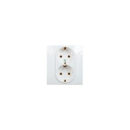 Legrand Niloé 2×2P+F csatlakozóaljzat (csavaros), fehér 764534