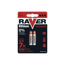 Raver Lítium elem AAA 2db/bliszter B7811 8595025364357