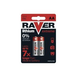 Raver Lítium elem AA 2db/bliszter B7821 8595025364388