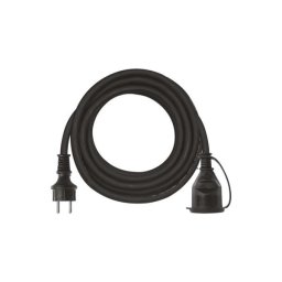 Kültéri hosszabbító 5 m, 1 aljzat, fekete, gumi-neoprén, 250 V, 1,5 mm2 P01805 8592920064566