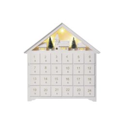 Led adventi naptár, fa, 35x33 cm, 2x AA, beltéri, meleg fehér, időzítő DCWW02 8592920093368