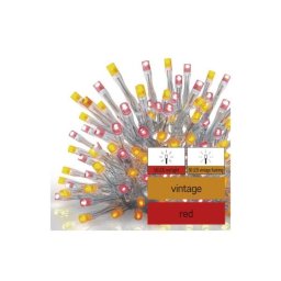 Standard Led sorolható füzér, pulzáló – jégcsapok, 2,5 m, kültéri, piros/vintage D1CD01 8592920094891